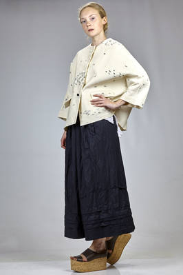 giacca al fianco in tela di lino lavorata a telaio - DANIELA GREGIS 