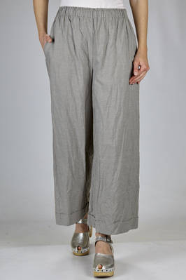 wide washed cotton canvas trousers  - 195