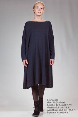 under-the-knee, stocking stitch merinos wool dress  - 195