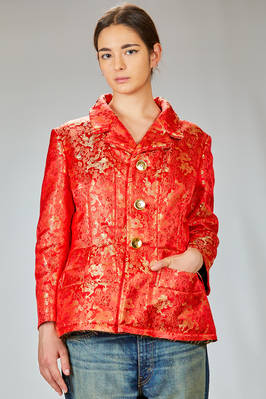 short and slim jacket in polyester jacquard with 'dragon' motif  - 74