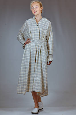 longuette dress in washed cotton canvas  - 161
