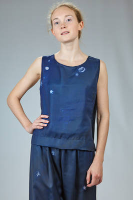 hip length top in polyester satin with star print  - 364