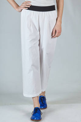 wide trousers in washed cotton poplin  - 364