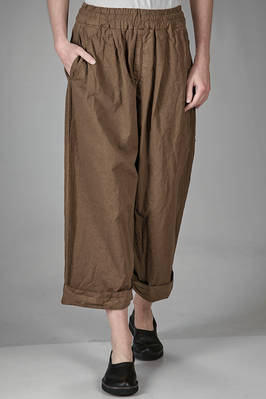 wide trousers in compact washed cotton canvas  - 370