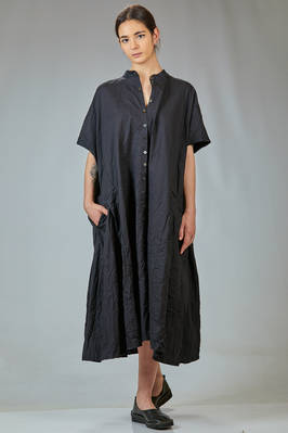 long and wide robe-manteaux in washed cotton canvas  - 373
