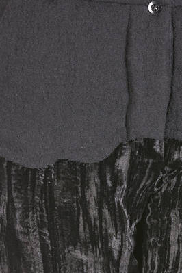slim fit trousers in virgin wool gauze and viscose and elastane velvet - ARCHIVIO J. M. RIBOT 