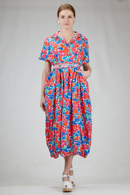 long and wide dress in Londoner liberty washed cotton  - 195