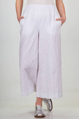 wide trousers in washed cotton sateen  - 195