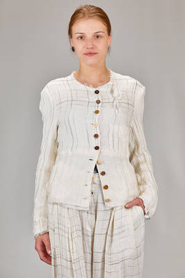 hip-length jacket/shirt in tubular gauze made of cotton and viscose knit  - 382