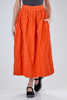 long and wide skirt in medium-weight washed cotton canvas  - 195