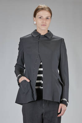 long and tapered jacket in wool gabardine  - 157