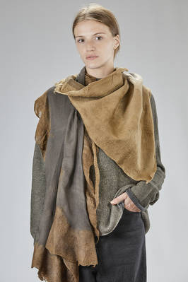 long and wide scarf in nuno-felt of merino wool, beech, and silk  - 379