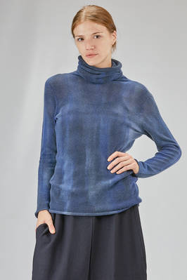 long turtleneck sweater in shaded cashmere gauze  - 360