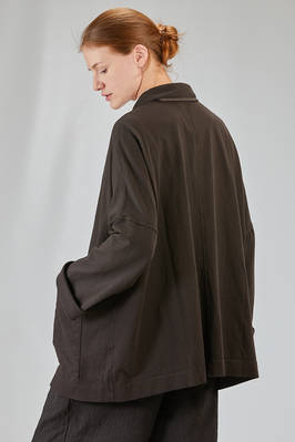 long and wide jacket in cotton jersey - ALBUM DI FAMIGLIA 