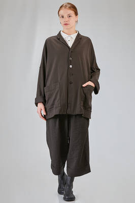 long and wide jacket in cotton jersey - ALBUM DI FAMIGLIA 