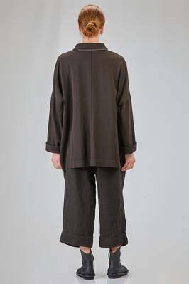 long and wide jacket in cotton jersey - ALBUM DI FAMIGLIA 