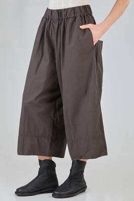 under the knee trousers, wide, in washed cotton canvas garment dyed - ALBUM DI FAMIGLIA 