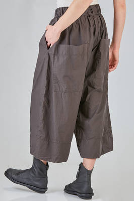 under the knee trousers, wide, in washed cotton canvas garment dyed - ALBUM DI FAMIGLIA 