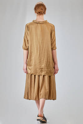 long and wide shirt in washed silk and cotton satin garment dyed - ALBUM DI FAMIGLIA 