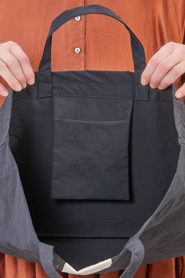 rectangular shopper bag in washed and crinkled Japanese nylon crêpe - ALBUM DI FAMIGLIA 