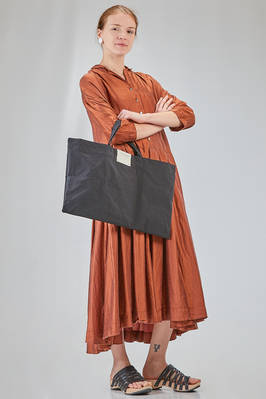 rectangular shopper bag in washed and crinkled Japanese nylon crêpe - ALBUM DI FAMIGLIA 