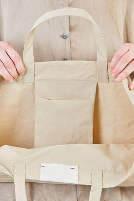 rectangular shopper bag in washed and crinkled Japanese nylon crêpe - ALBUM DI FAMIGLIA 