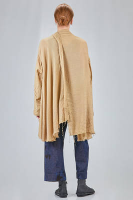 giacca/cardigan lunga e ampia in twill morbido di cachemire e seta lavati - ATELIER SUPPAN 