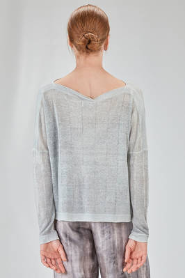 hip-lenght sweater, wide, in light flamed linen and polyamide knit - F-CASHMERE by FISSORE 