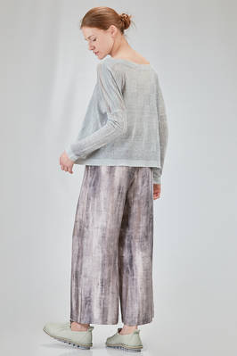 hip-lenght sweater, wide, in light flamed linen and polyamide knit - F-CASHMERE by FISSORE 