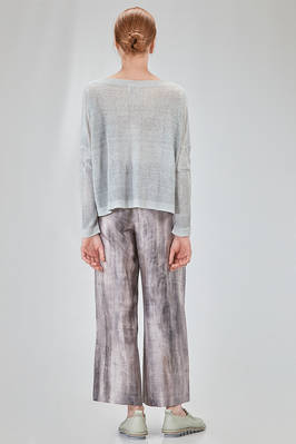hip-lenght sweater, wide, in light flamed linen and polyamide knit - F-CASHMERE by FISSORE 