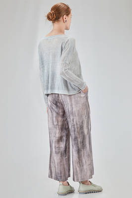 hip-lenght sweater, wide, in light flamed linen and polyamide knit - F-CASHMERE by FISSORE 
