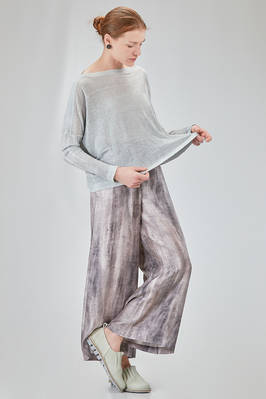 hip-lenght sweater, wide, in light flamed linen and polyamide knit - F-CASHMERE by FISSORE 
