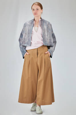 caban al fianco, ampio, in bourette di canapa tutta sfumata - F-CASHMERE by FISSORE 