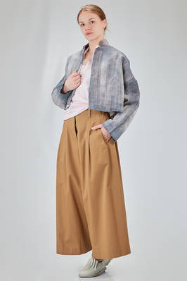 caban al fianco, ampio, in bourette di canapa tutta sfumata - F-CASHMERE by FISSORE 
