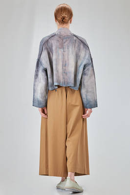 caban al fianco, ampio, in bourette di canapa tutta sfumata - F-CASHMERE by FISSORE 