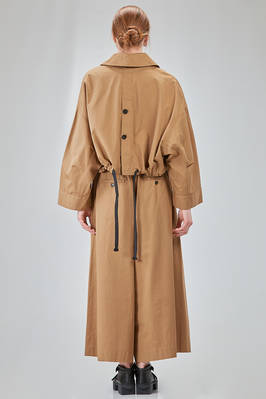hip-lenght caban, wide, in light cotton canvas and cotton mesh - ISABEL BENENATO 