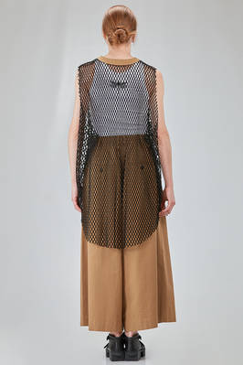 hip-lenght caban, wide, in light cotton canvas and cotton mesh - ISABEL BENENATO 