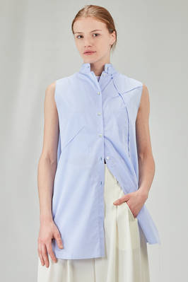 long and wide shirt in cotton makò  - 407