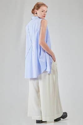 long and wide shirt in cotton makò - ISABEL BENENATO 