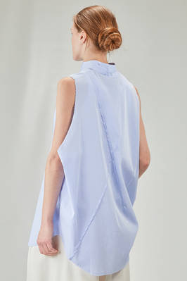 long and wide shirt in cotton makò - ISABEL BENENATO 