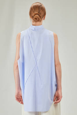 long and wide shirt in cotton makò - ISABEL BENENATO 