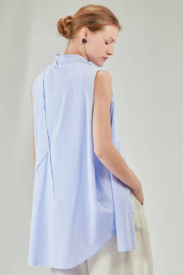 long and wide shirt in cotton makò - ISABEL BENENATO 