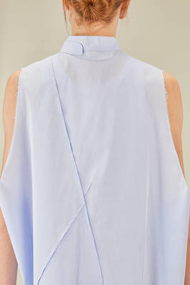 long and wide shirt in cotton makò - ISABEL BENENATO 