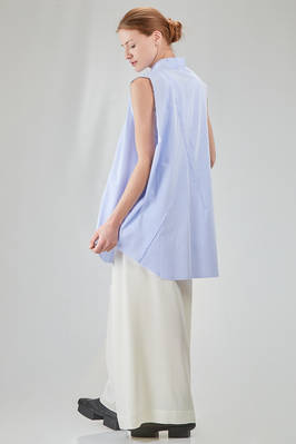 long and wide shirt in cotton makò - ISABEL BENENATO 