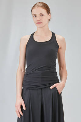 basic tank top, long and lean, in mini-rib cotton and modal jersey  - 407