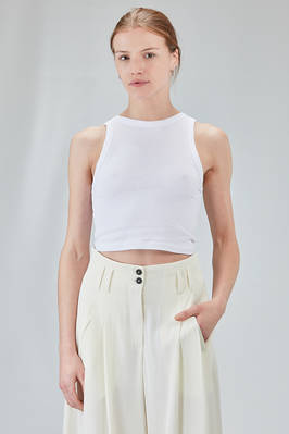 basic tank top, short and lean, in cotton jersey  - 407