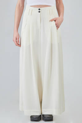 wide trousers in light virgin wool and viscose gabardine  - 407