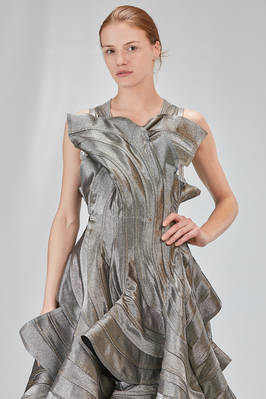 'sculpture' dress in glittery cotton and cupro denim - JUNYA WATANABE 