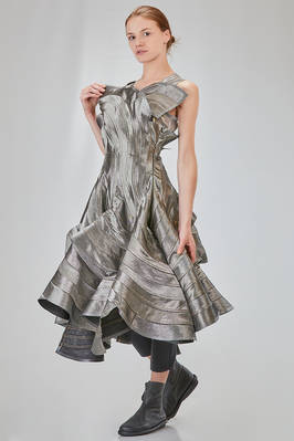 'sculpture' dress in glittery cotton and cupro denim - JUNYA WATANABE 
