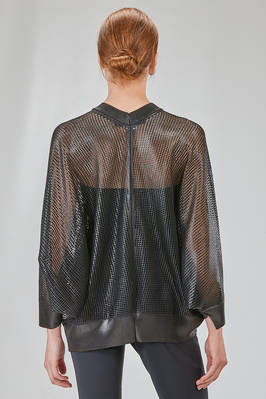 hip-lenght sweater, wide, in slightly glittered polyester mesh - JUNYA WATANABE 